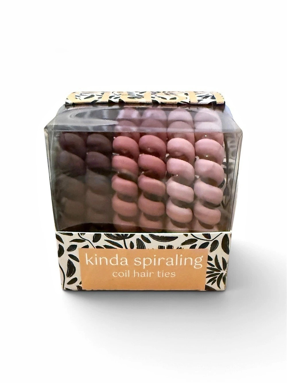 Crush kinda spiraling coil hair ties in Brown and Mauve Shades